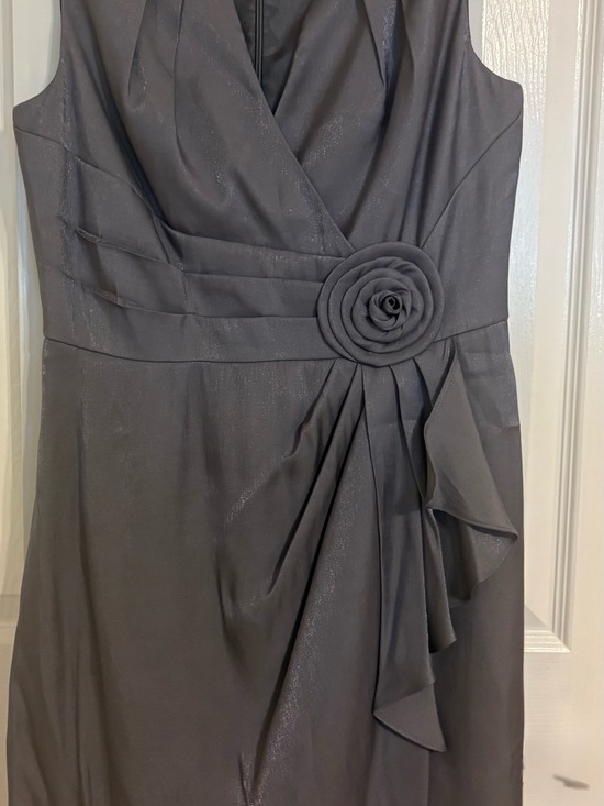 Anne Klein Dresses & Skirts - Andre Oliver Slate Gray Sleeveless Sheath Dress  Rosette Accent.